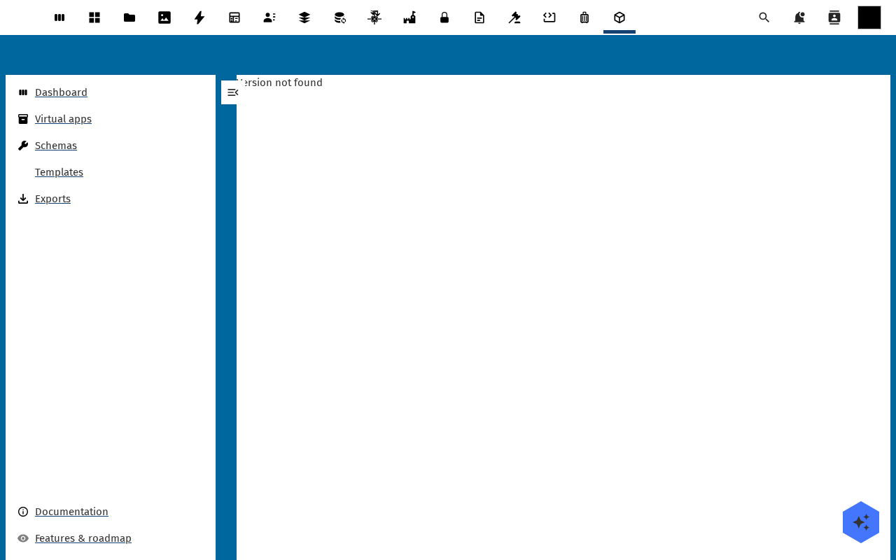 Menu navigation in the running app